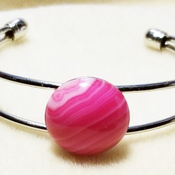 Banded Agate Cuff Bracelets - Picture 3 of 6